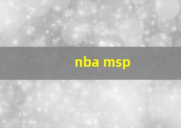 nba msp